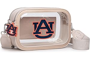 Montana West NCAA Clear Bag for Stadium Events Handbags for Sports Fans with Adjustable Nylon Strap,Card Pocket & Team Logo