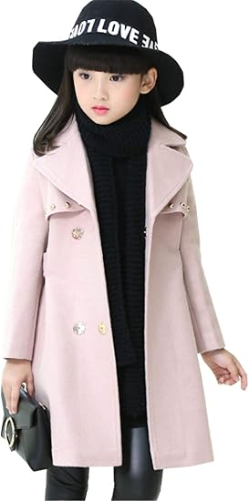 Amazon イダク 女の子 コート 子供服 ロング コート 人気 女の子 キッズ アウター ブルゾン 防寒 お洒落 春トレンチコート コート ジャケット 通販