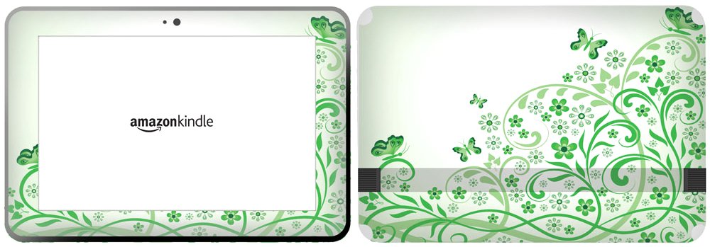 Get it Stick it SkinTabAmaFireHD89_30 Butterfly Reaching Floral Design Skin for 8.9-Inch Amazon Kindle Fire HD