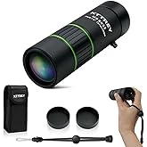 8x32 HD Monocular Telescope for Adults High Powered, FMC & BAK4 Prism, Wide Field of View, IPX7 Waterproof Fogproof Compact Pocket Handheld Monoculars Telescope Scope for Gifts, Bird Watching, Hunting