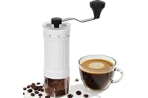 CEVING Mini Manual Coffee Grinder with 40 Adjustable Settings, Portable Hand Coffee Bean Mill with 30g Capacity, Conical Burr Coffee Grinder with Crank for Travel, Camping, Office, Espresso, Pour Over, etc