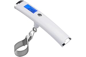 CYBERDYER Digital Luggage Weight Scale High Precision Scale with 110lbs / 50kg Capacity Portable Handheld Scale for Outdoor Travel Accessories Cover Backlit LCD Digital Display (Luggage Weight Scale+ Lanyard)