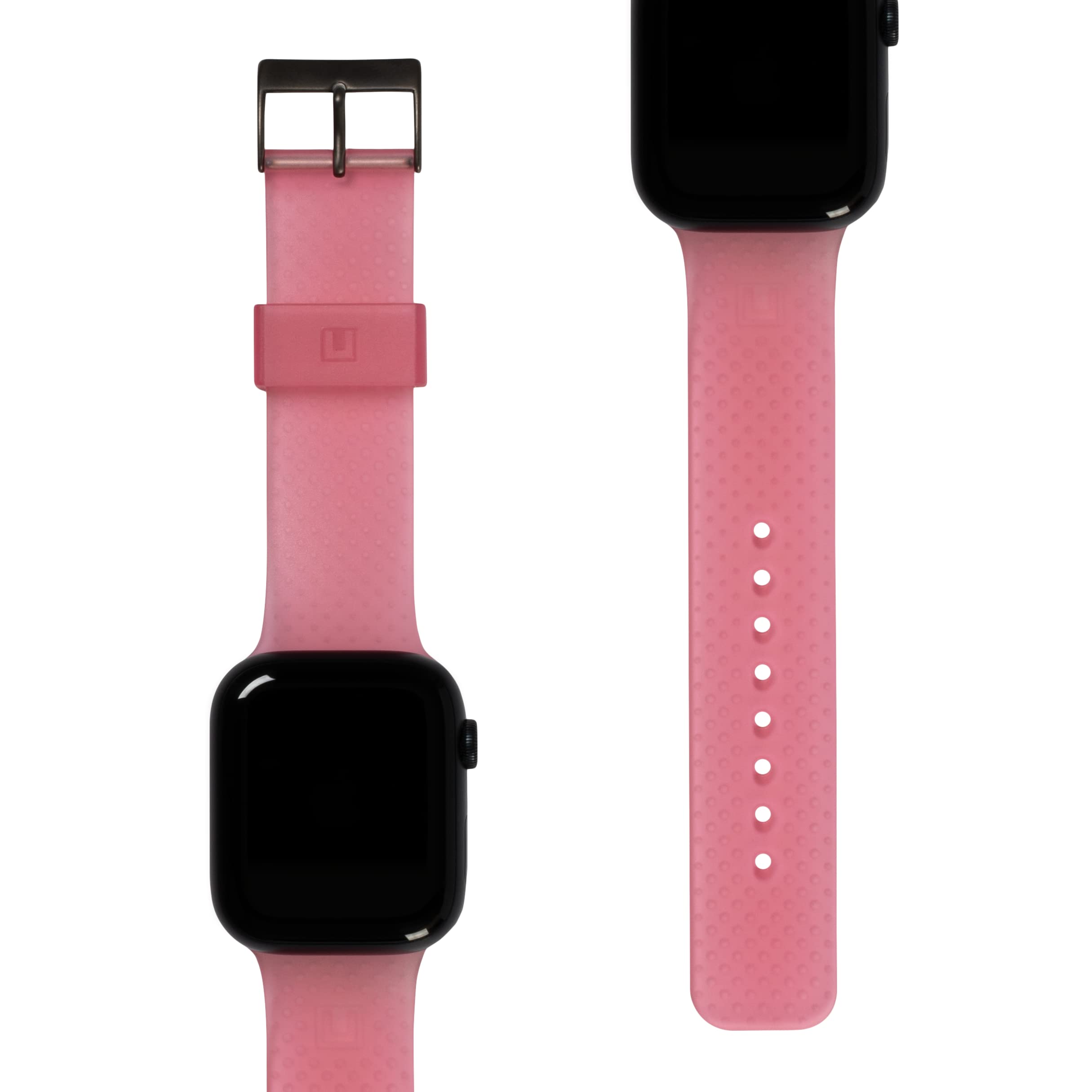 URBAN ARMOR GEAR [U by UAG Compatible with Apple Watch Band 49/46/45/44mm iWatch Series Ultra 3/Ultra 2/Ultra/4-11/SE3/SE2/SE, Slim Soft Adjustable Replacement Strap, Lucent Pink Sand