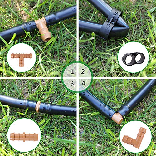 FOGWOWO 1/2 inch Drip Irrigation kit(17mm.600 ID), 28 pcs1/2 inch