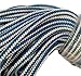 Blue Ox Rope 1/2 Inch by 100 Feet 12 Strand Polyester Arborist Climbing Rope, Blue/White, Made in The USA