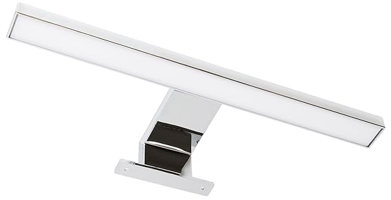 2in1 LED Spiegelleuchte Badleuchte 5W IP44 230V - Aufsatz + Aufbau - eingebauter LED Trafo (tagesweiß (4000 K))