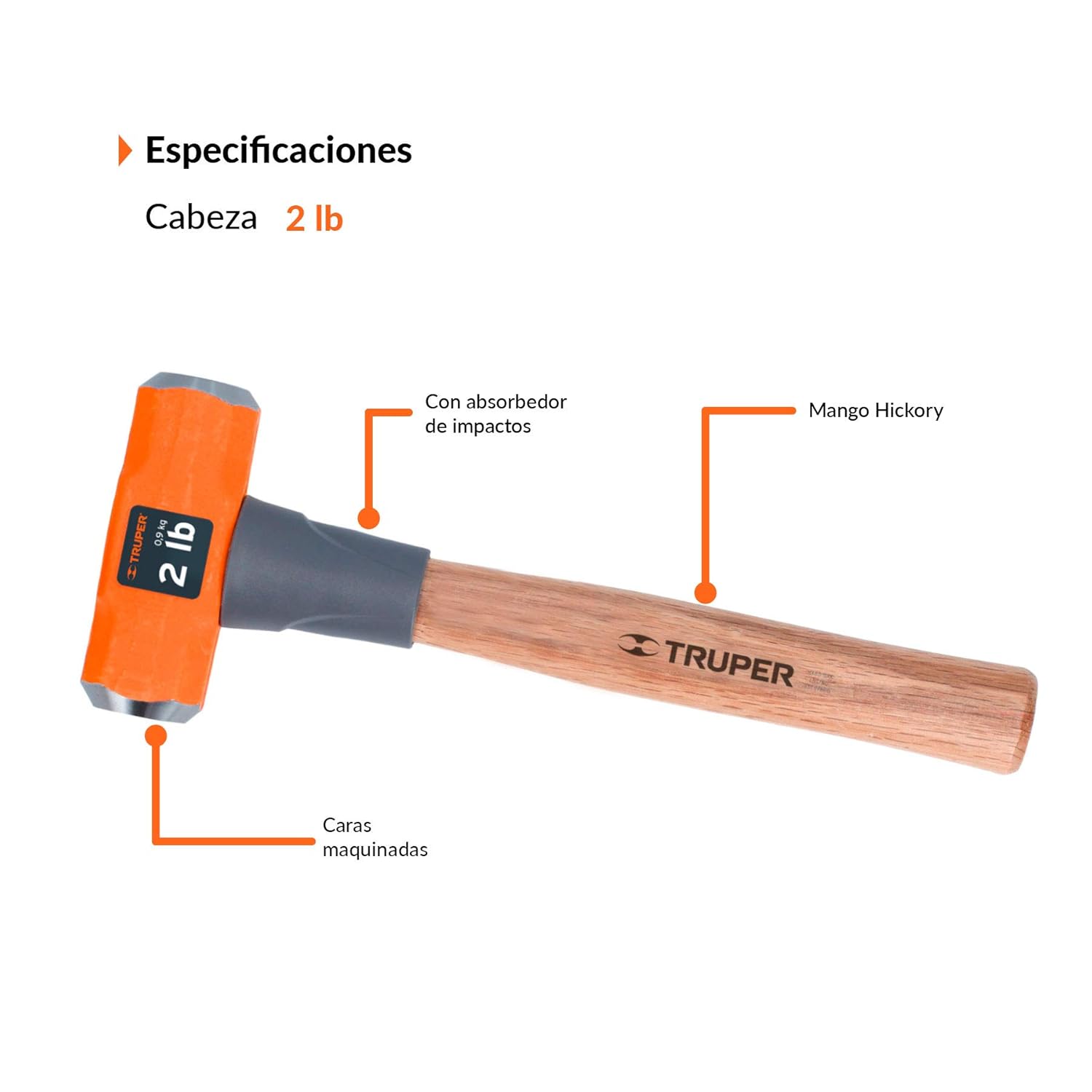 1.8 Kg TRUPER MD4F Sledge Hammers 14 Fiberglass Handle 4 Lb tillescenter Industrial Hand Tools