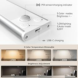 xinp Under Cabinet Lighting, 3 Color Magnetic