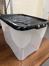 TENLITE Pack of 3 10L Curve Clear Storage Box with Black Lid view 6