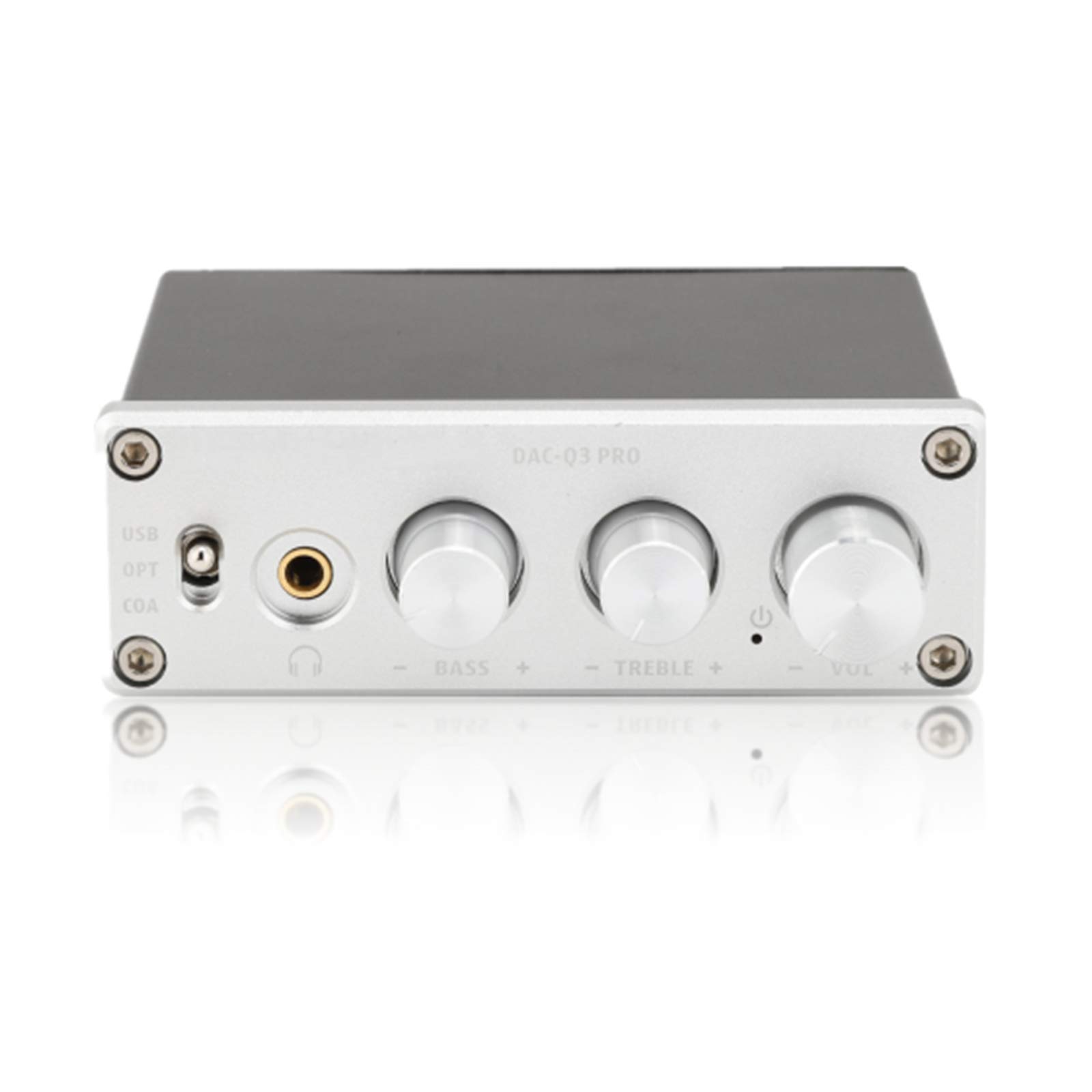 Fiber/Coax + PC-USB Input DAC Decoder, with Headphone Amplifier Audio Decoding Support for 3.5mm Headphone(black)