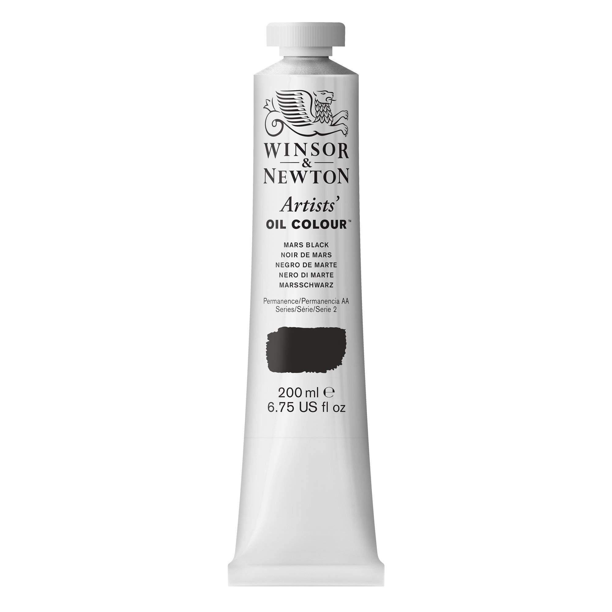 Winsor & Newton 1237386 Artists' Oil Colour, 200ml Volume, Mars Black 1237386​