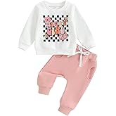 2Pcs Set Infant Baby Girl Fall Clothes Daddys Girl Long Sleeve Crewneck Sweatshirt+Joggers Pants Winter Outfit Set