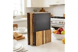 3-Piece Book Cutting Board with Stand, Solid Wood Kitchen Cutting Boards That Look Like Books, Perfect Valentine’s Day Gift f