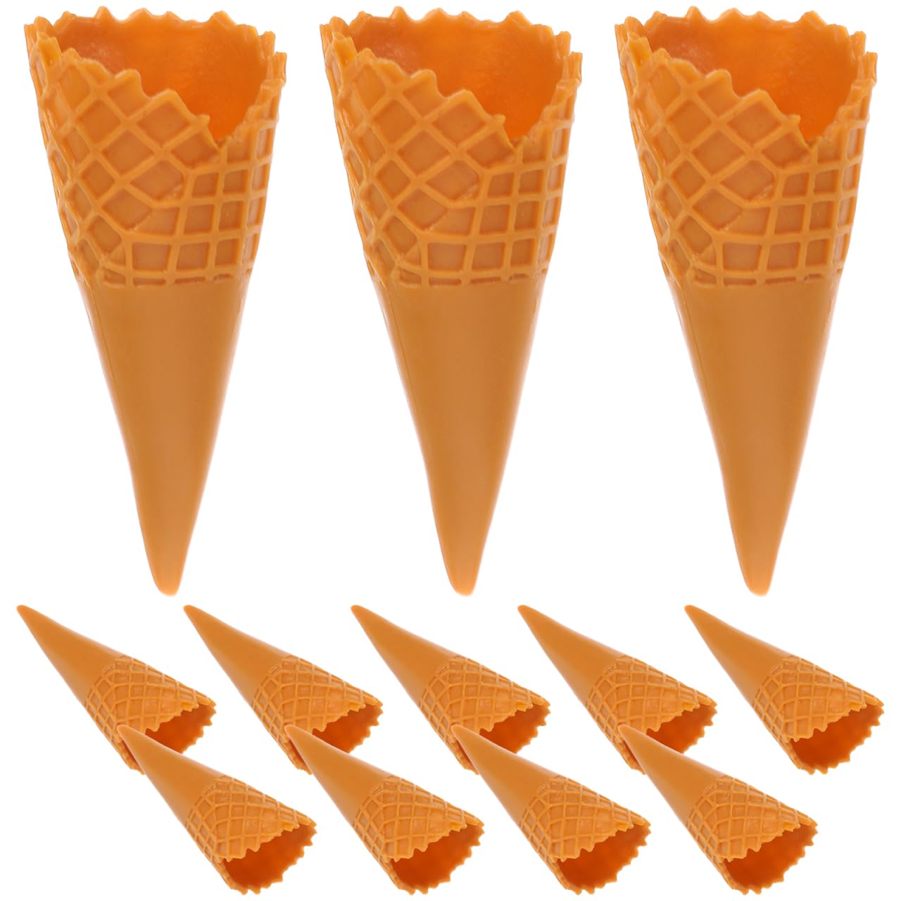 Didiseaon Plastic Ice Cream Cones: 12pcs Realistic Mini Ice Cream Cone Models for DIY Crafts Photography Props and Display Material for Boys and Girls Play and Creative Projects