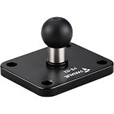 17mm Ball 4-Hole AMPS Square Plate, Aluminum Drill Mount Base for Garmin | 17mm ball bolt-on holder for any GPS, dash cam, phone, radar detector and any other device which features a 17mm ball socket.
