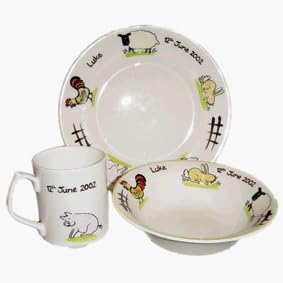 personalised baby dinner set