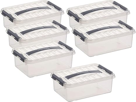 Aufbewahrungsbox - 6 Boxen à 4 Liter im Set / 30 x 20 x 10 cm mit