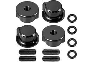 MORLORDY Aluminum Alloy Body Mount Thumb Screws Nuts CNC Thumb Washer Kit for Pro6070-00/6087-00 TRX Slash 2WD/ Slash 4x4/ E-REVO/Summit Upgrade Parts (Black)