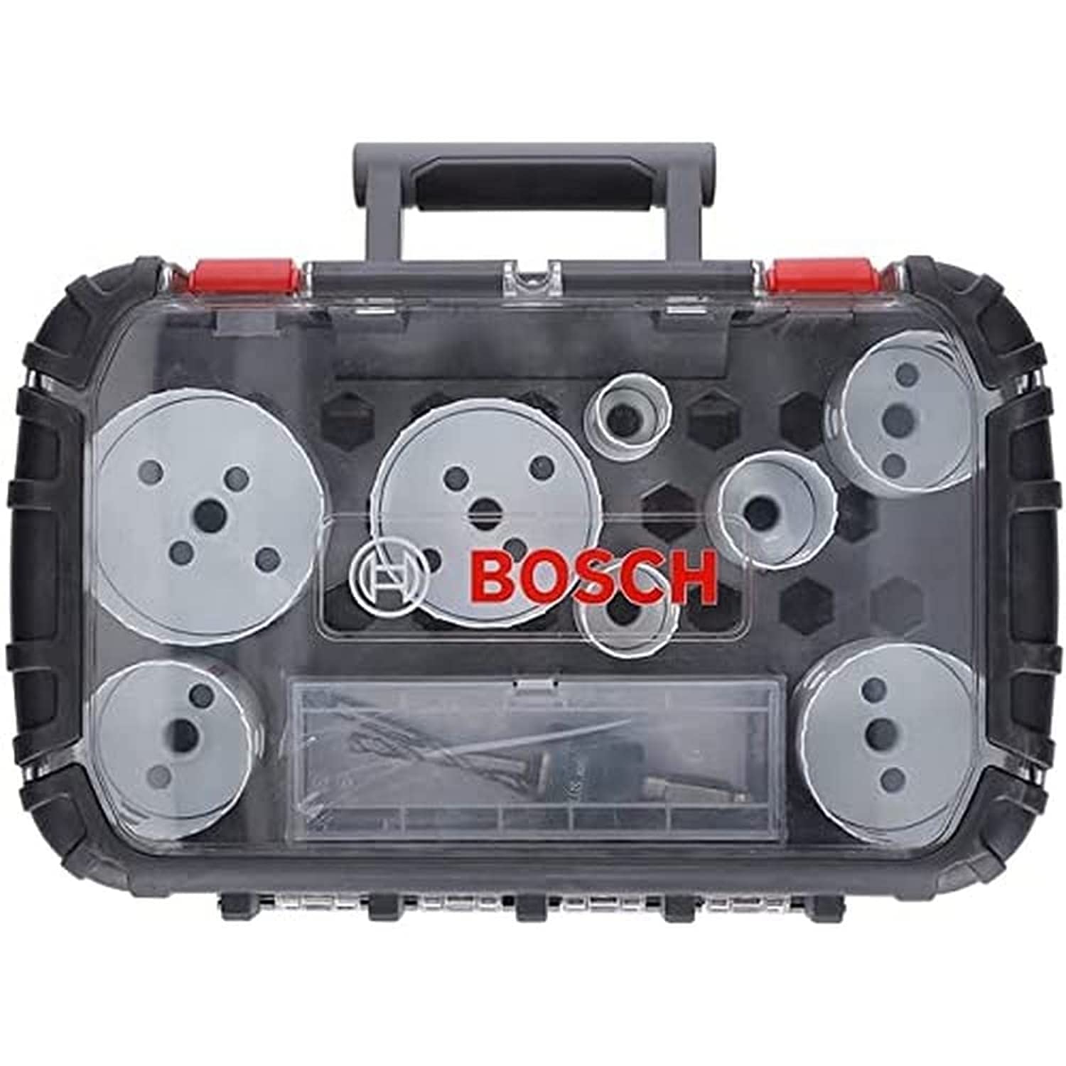 Bosch Professional 11 pcs. Hole Saw Progressor for Wood & Metal Set (for Electricians, Ø 25-86 mm, Accessory Drill)