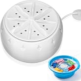 ULTECHNOVO Portable Turbine Washing Machine with Ultrasonic Cleaning, Mini Fully Automatic Washer for Underwear, Socks &amp; Baby Clothes, USB Powered Travel Laundry Washer for RV, Apartment &amp; Dorm