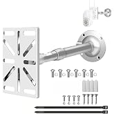 CTXSumTec Telescoping Security Camera Mount (20-40cm/7.9-15.7in) with 1/4" Screw Interface &amp; Adapter Plate - Aluminum Bracket for Universal Camera Compatibility, Indoor/Outdoor Use