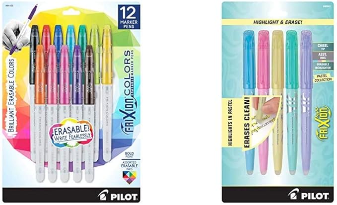 Download Amazon.com : PILOT FriXion Colors Erasable Marker Pens, Bold Point, Assorted Color Inks, 12-Pack ...