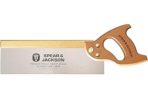 Spear & Jackson 9550B Traditional Brass Back Tenon Saw, 12" x 15", Brown/Silver