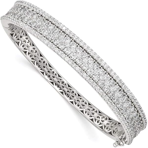Amazon.com: Diamond2Deal 925 Sterling Silver Pave set Cubic