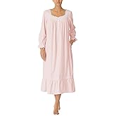 Eileen West Womens Sleepwear & Loungewear - Brushed Flannel Collection - 100% Cotton Long Sleeve 50" Long Ballet Nightgown