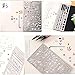 Deoot Pack of 5 Stainless Steel Drawing Painting Stencils Scale Template Sets Graphics Stencils for Bullet Journal, Scrapbooking, Card and Craft Projects