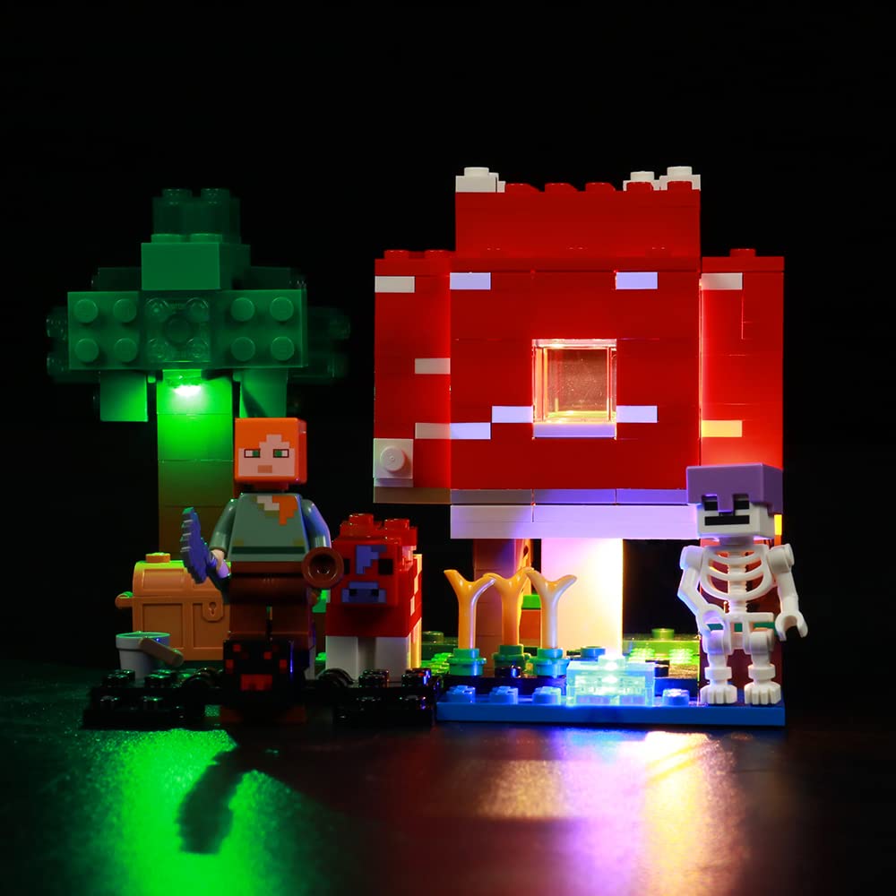 Led Light Kit for lego The Mushroom House, Decoration LED Lighting Set for Lego 21179 Minecraft
