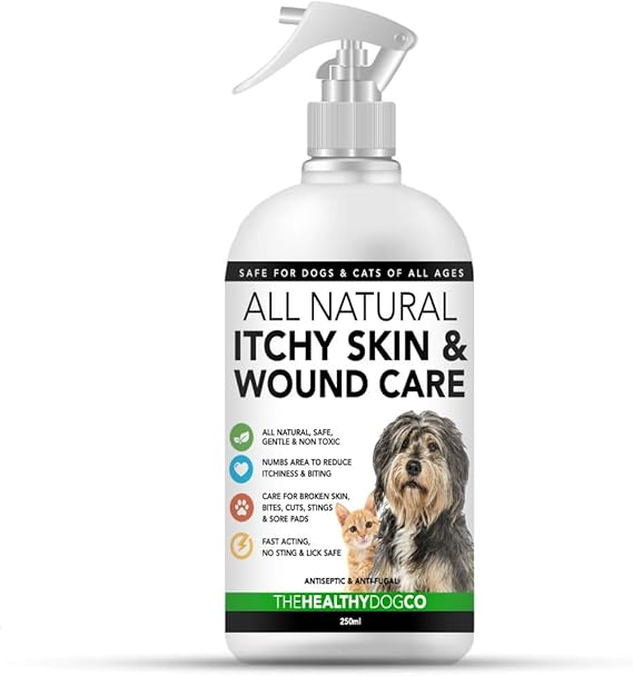 All Natural Itchy Skin & Wound Care Spray For Dogs & Cats Anti Itch & Skin Care For Pets