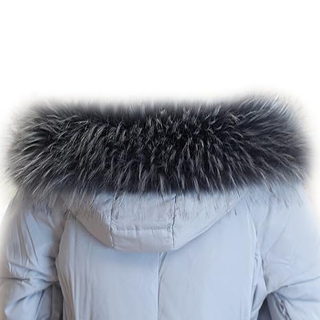 MAGIMODAC Fellkragen Pelzkragen Fellstreifen Kunstpelz Fell Kragen Pelzschal für Kapuze 70cm-90cm