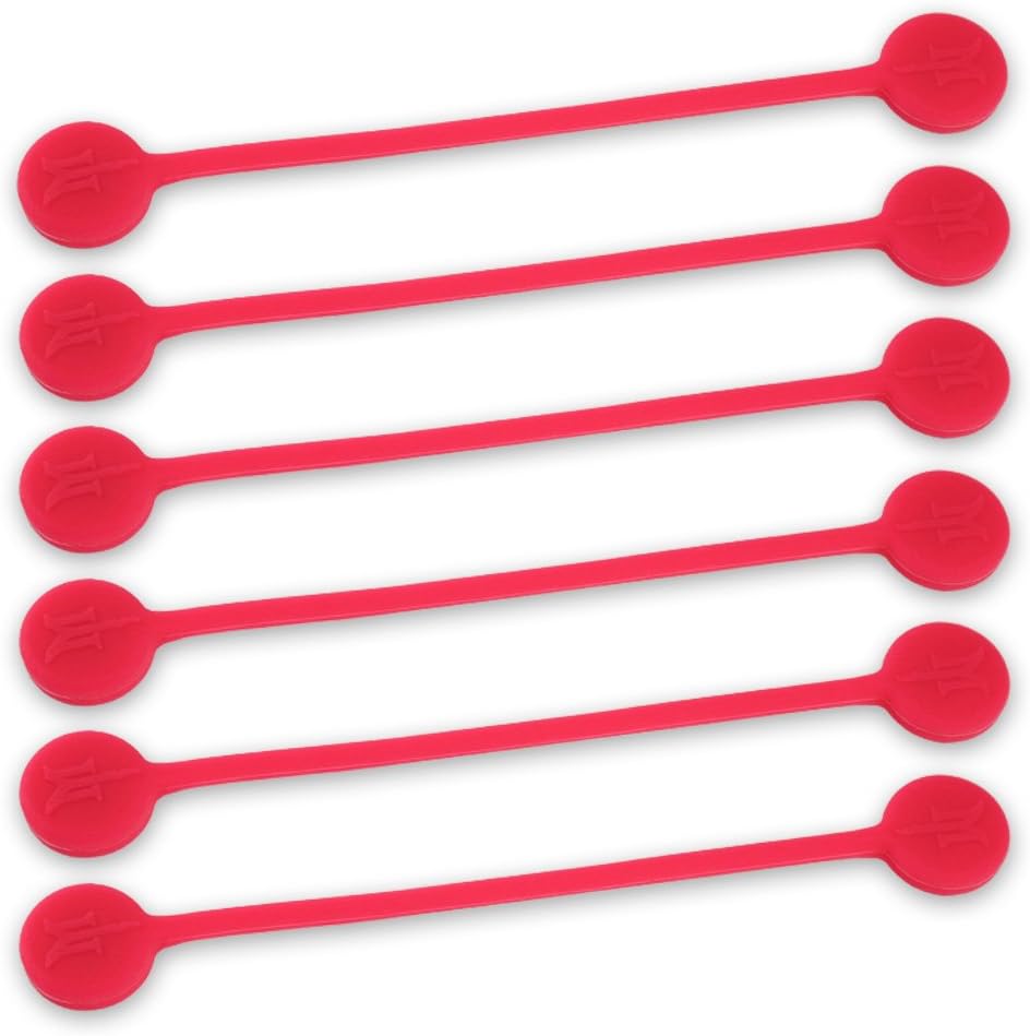TwistieMag Strong Magnetic Twist Ties - The Pretty in Pink Collection - Hot Pink 6 Pack - Super Powerful Unique Solution for Cable Management, Hanging & Holding Stuff, Fidgeting, Or Just for Fun!