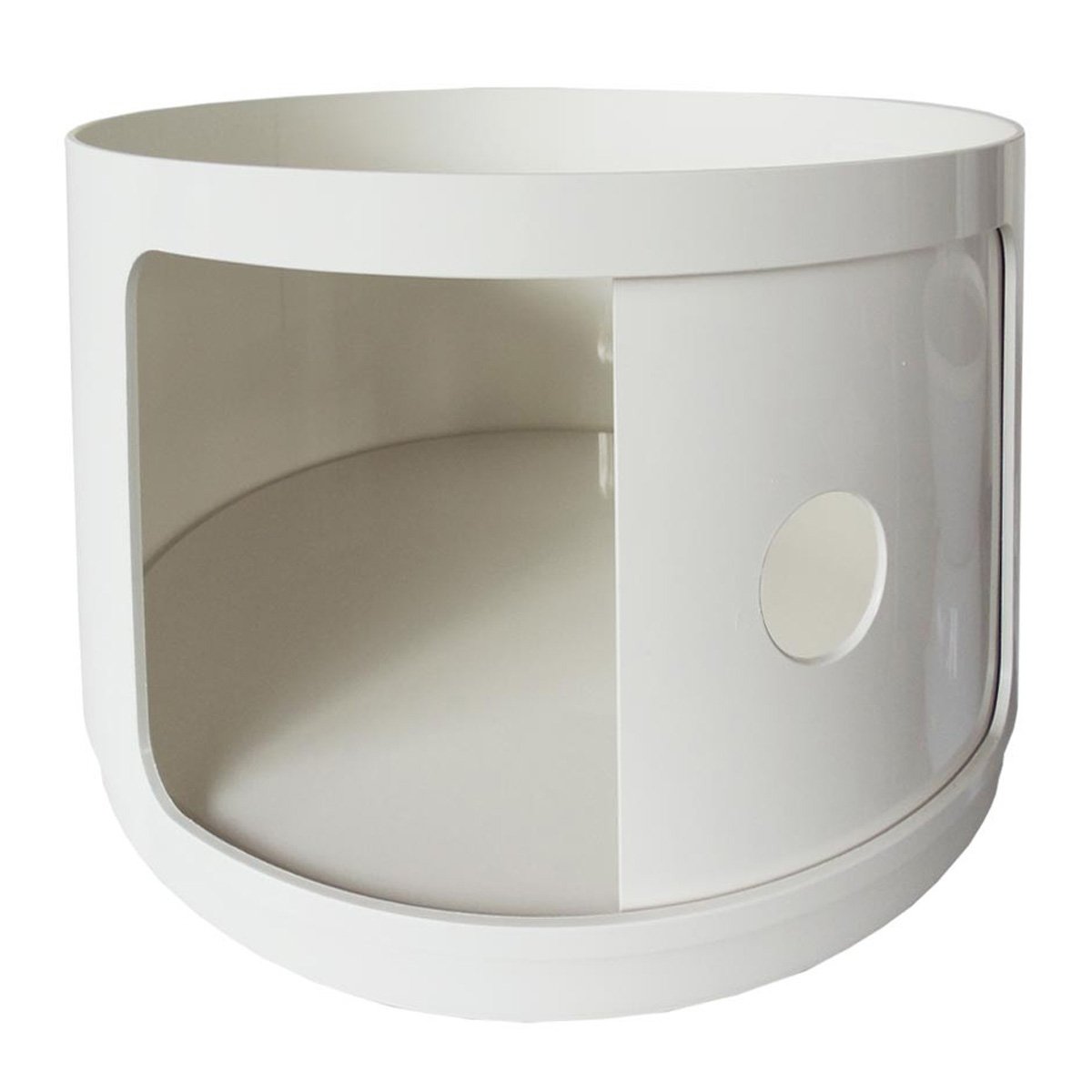 Kartell Componibili Round 495503 Baukastenelement Opaque Diameter 42 x 38.5 CM ABS (acrylonitrile butadiene styrene), White