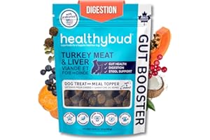 healthybud Turkey Liver Dog Chews – Natural Treats for Gut-Friendly Snacking & Sensitive Stomachs, High-Value Training Treats