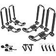 DRSPORTS Two Pairs Universal Foldable J-Bar Kayak Rack Folding Car Roof Top Carrier for Canoe, SUP, Kayaks, Surfboard and Ski Board Rooftop Mount on SUV, Car and Truck