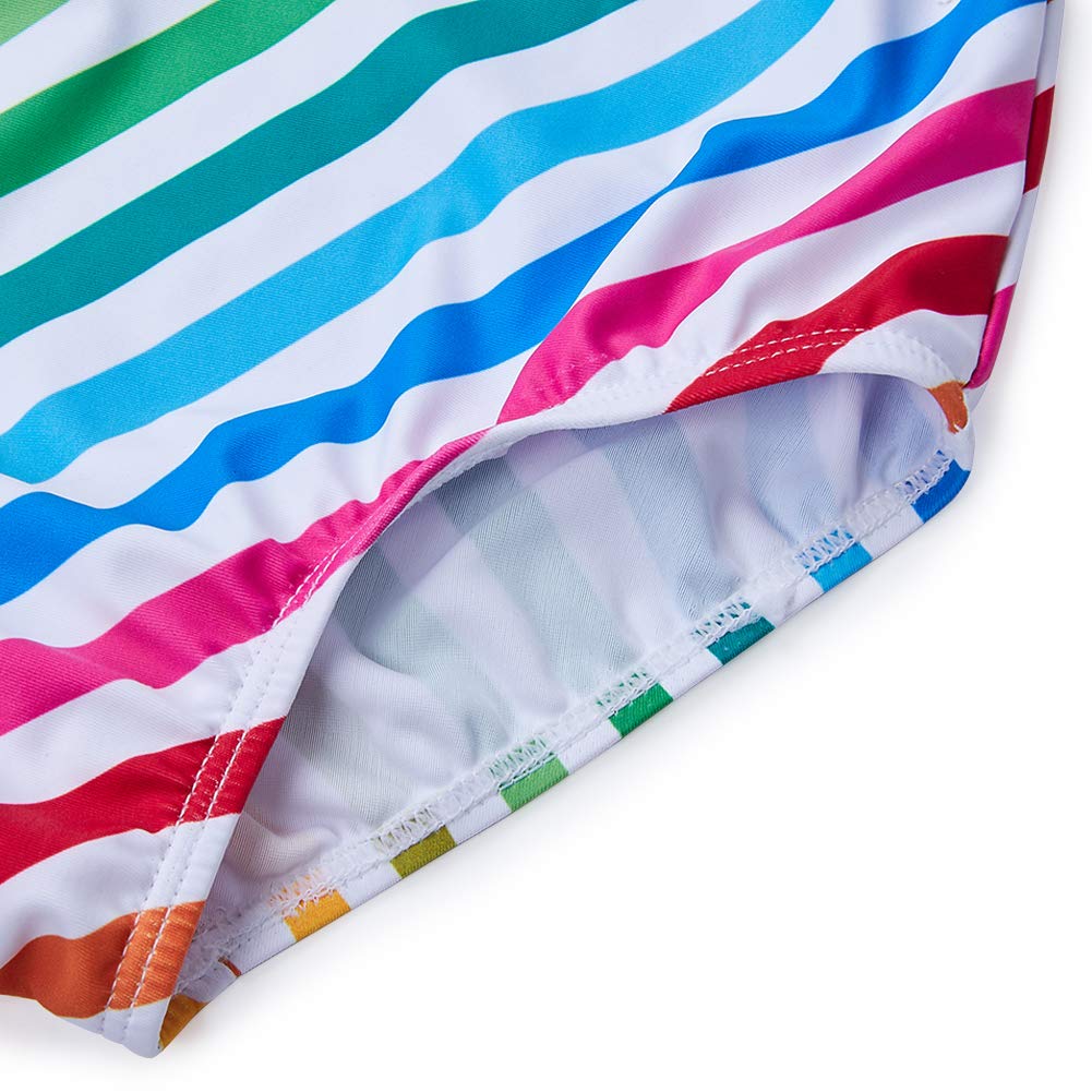 RAISEVERN bébés Filles imprimés Mignon One Piece Maillots de Bain Arc -en- Bain Costume Maillots de Bain Maillots de Bain