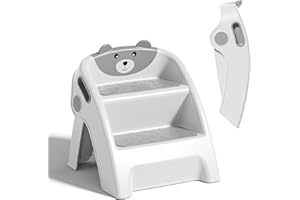 TAVLSHERO Folding Kids Step Stool for Bathroom and Potty Training,2.9lbs,Anti-Slip, Anti-Tip A-Frame Design with 10-Second Setup-Potty 2 Step Stool for Toddlers,CPC Certified for Safety and Easy Hand Washing