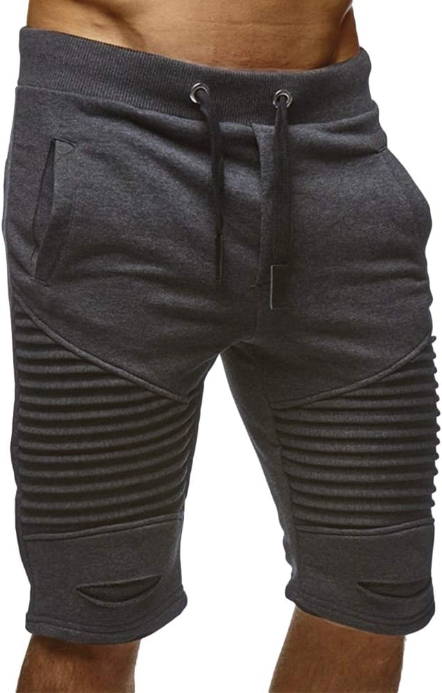 Mens Fashion Sport Shorts - Outdoor Jogger Shorts Harem Pants Solid Color Shorts for Summer