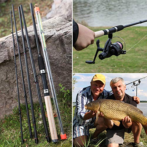 Sougayilang Feeder Rute mit 3 Spitzen Protable Angelrute Spinnerei Casting Reiserute Vollsortiment Action Karpfen – Bild 8
