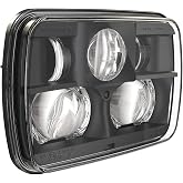 J.W. SPEAKER 12-24V DOT/ECE LED RHT High &amp; Low Beam Headlight with Chrome Inner Bezel
