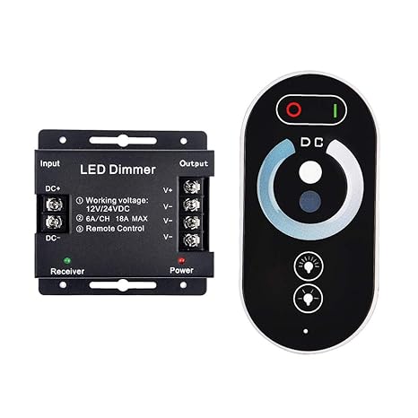 QYHOME RF TOUCH Fernbedienung Dimmer Steuerung Dimmer PWM bis 18A Regler Kontroller für LED Strip 12/24V DC