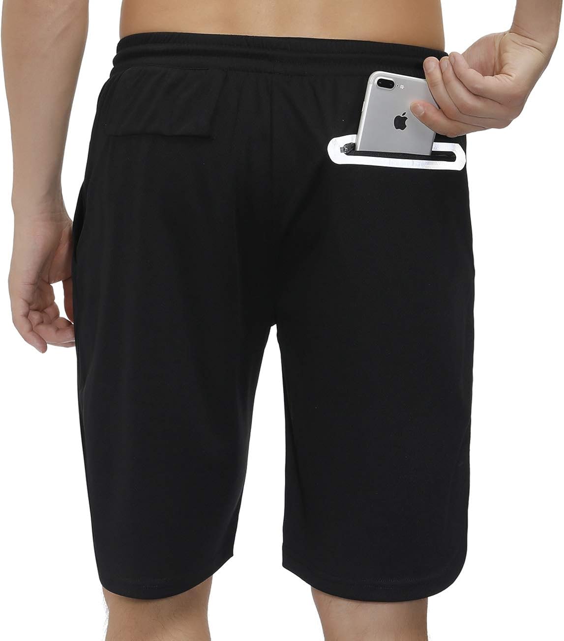 bonim Mens 2 in 1 Running Shorts, Quick Dry Workout Athletic Shorts with Pocket & Towel Loop: Clothing
