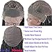 Rossy&Nancy Black Twist Braids Hair Wigs Curly Braided Lace Front Wig with Baby Hair Synthetic Heat Resistant Fiber Glueless Half Hand Tied for Women 16inch