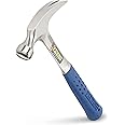 ESTWING Hammer - 12 oz Straight Rip Claw with Smooth Face & Shock Reduction Grip - E3-12S, Silver