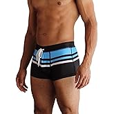COOFANDY Men's Square Leg Swim Briefs Tight Swim Trunks Swimsuit Athletic Bathing Suit Swimwear with Liner