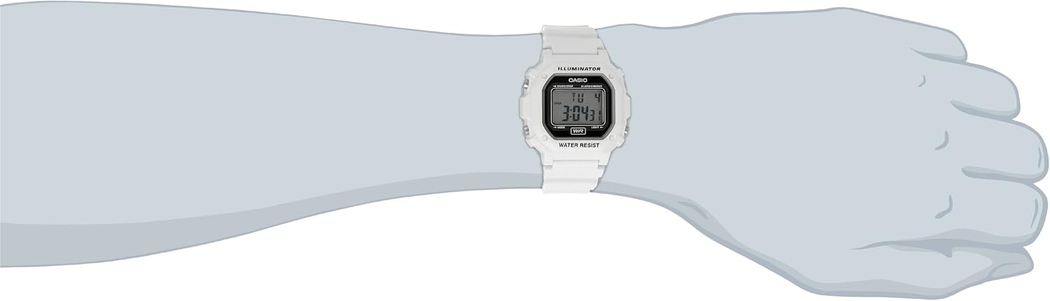 Amazon Com Casio Unisex F 108whc 7acf Classic White Resin Band Watch Casio Watches