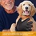 ASENKU Pet Grooming Glove Comfortable Efficient Pet Hair Remover Mitt Perfect for Cats & Dogs with Long or Short Fur Breathable Washing Deshedding Massage Tool, One Pair