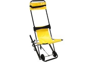 awolsrgiop Stair Chair, Transport Wheelchair Lightweight Foldable 350lbs 4 Wheel Lift Wheelchair Transport Chair Medical Emergency Evacuation Advance Design Hand for Ambulance Firefighter Lift